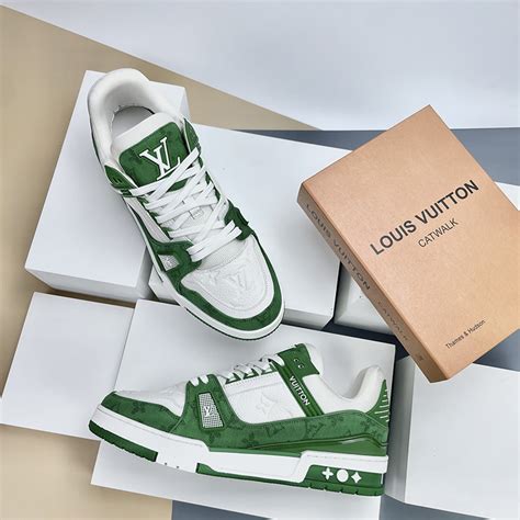 green lv trainers|marble louis vuitton trainers.